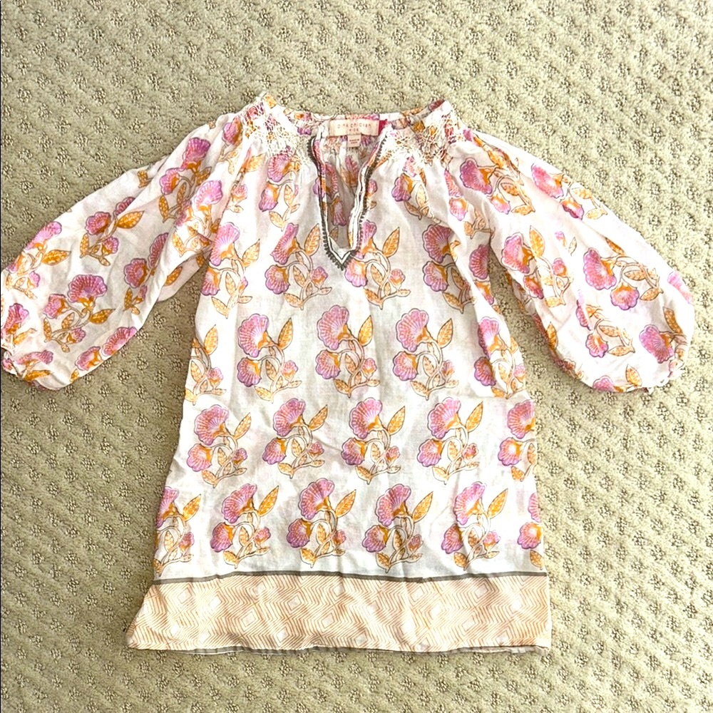 Pink Chicken Beach Coverup with Pink and Orange Accents